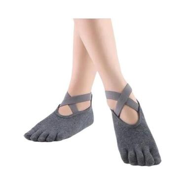 Imagem de Meias De Yoga E Pilates Femininas Respiráveis Com Cinco Dedos, Antider