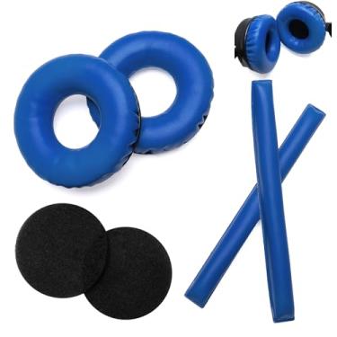Imagem de Voarmaks Kits De Almofadas Ouvido Coloridas Em Arco-Íris Compatíveis Com Sennheiser Hd25 Hd250Bt Hd25-Ll Hd25S Il Hmd25, Capas Espuma Para Fones (Conjuntos Cores Azuis)