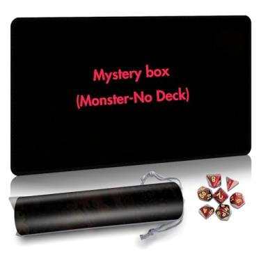 Imagem de Partypda MTG Mat TCG DND Playmat with Storage Bag & 7 Dice | Waterproof Non-Slip Surface | Premium Edge-Locking Design | Play Mat Without Zones for Magic Playmat Gaming Mat (Monster-No Deck)