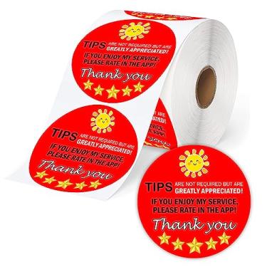 Imagem de Star Review Etiquetas de entrega Freshness Label Thank You For Your Order Adesivos 200 pçs Food Delivery Evident Food Package Stickers for Bags Grocery Shopper Accessories (formato circular vermelho