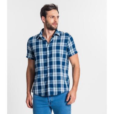 Imagem de Camisa Masculina Xadrez Diametro Azul-Masculino