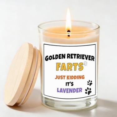 Imagem de Vela Golden Retriever – Vela perfumada de lavanda para proprietários de Golden Retriever, amantes de cães e mães de cães – Aromaterapia para alívio do estresse para mulheres