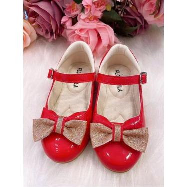 Imagem de Sapatilha Flor Di Mila Julia Vermelha para Meninas - Conforto e Estilo