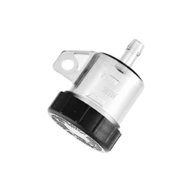 Imagem de X AUTOHAUX Reservatório de óleo de fluido de cilindro mestre universal reto para motocicleta copo de óleo de embreagem de freio traseiro para scooter ATV para Honda para Yamaha para Kawasaki transparente