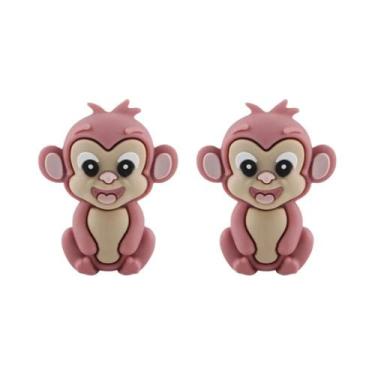 Imagem de Contas De Silicone 3D De Dinossauro, Vaca E Macaco, 5 Peças Para Acess