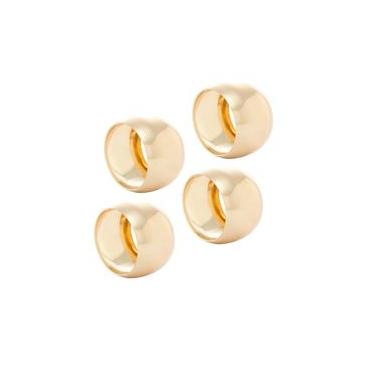 Imagem de 4 Anéis para Guardanapo Circle de Aço Dourado - Lyor