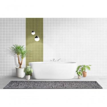 Imagem de Tapete Passadeira Emborrachada Pvc Antiderrapante 0,65x3,00m Zigzag Cinza Marrom