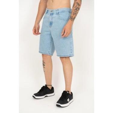 Imagem de Bermuda RVCA Jeans Weekend Denin Light Blue Azul Claro-Azul Claro-40-Masculino