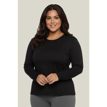 Imagem de Camiseta UV Feminina Plus Size Manga Longa UV 50+ WSS Brasil-Feminino