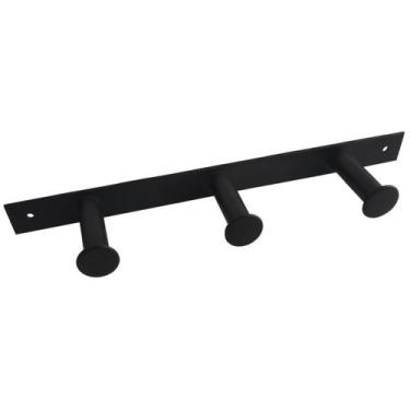 Imagem de Cabideiro de Parede 3 Ganchos Multiusos para Roupas Bolsas e Acessório