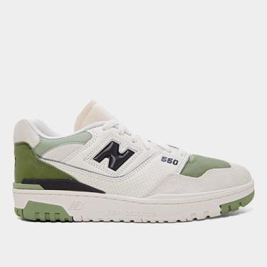 Imagem de Tenis New Balance 550 Masculino, Bege, Verde, 36