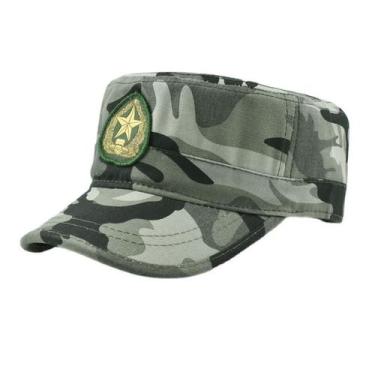 Imagem de Boné de beisebol bordado de algodão liso com design de camuflagem - Yi