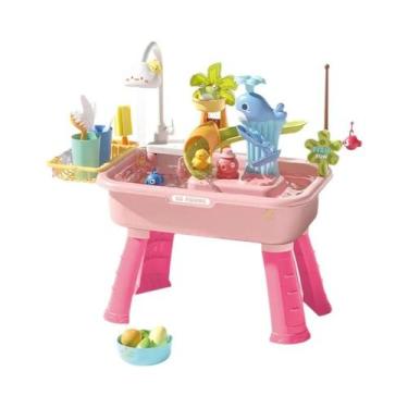 Imagem de Conjunto De Cozinha Elétrica Para Crianças Com Pia De Água, Brinquedo 