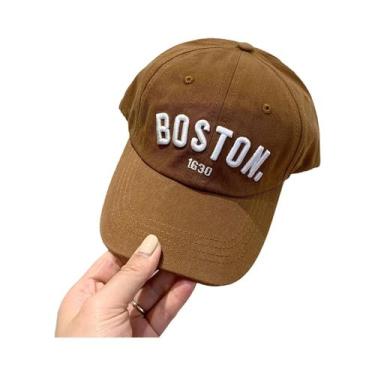 Imagem de Boné De Beisebol Infantil Ajustável Com Letra Bordada, Chapéu De Sol P