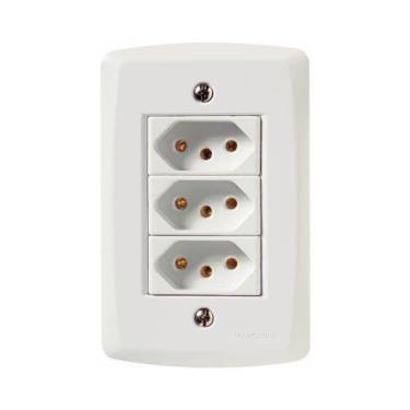 Imagem de Conjunto 3 Tomadas 3p 10a - Linha Lux2 - Tramontina
