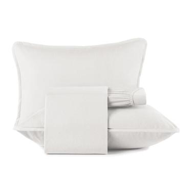 Imagem de Jogo De Cama Casal 4 Peças Altenburg Malha Fio Penteado Branco