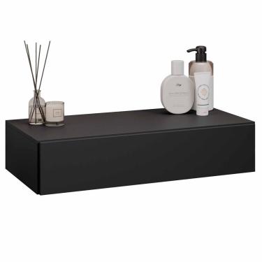 Imagem de Penteadeira Suspensa Zoe Bp 1 Gaveta 60 Cm Eratto Moveis - Preto