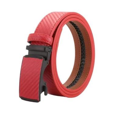 Imagem de Cinto De Couro Genuíno Unissex Com Fivela Automática, Cinto De Moda Lu