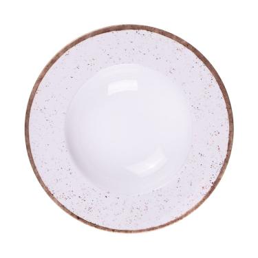 Imagem de Prato Pasta Tramontina Rústico Marrom Porcelana 27cm Tramontina