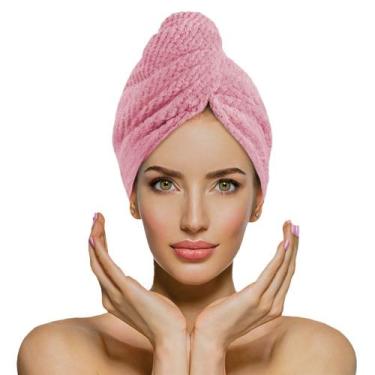 Imagem de Touca para Cabelo Donna Laço Home Power Sec Básica, 28x64, Rosa
