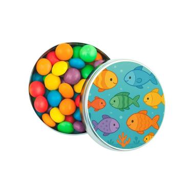 Imagem de Latinha Lembrancinha Personalizada Peixinhos Coloridos