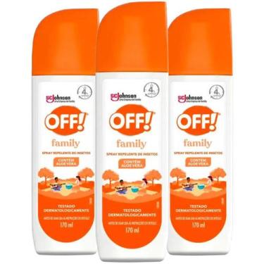 Imagem de Kit Spray Repelente De Insetos Johnson Off Family 170Ml C/3
