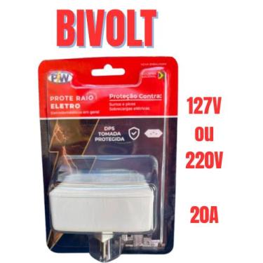Imagem de Prote raio eletro bivolt 20a - PW, Branco, Bivolt