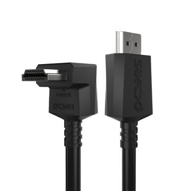 Imagem de Cabo Hdmi 2.1 Conec.90º Vertical - Preto - 2 Metros - Ph21-2v-d
