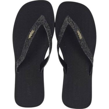 Imagem de Chinelo Feminino Verão Glitter Sun Long Beach ll Melissa, Preto, Prata