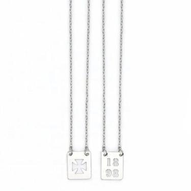 Imagem de Joia Masculina Vasco da Gama Escapulário Aço Inox 316L 1898 Cruz de Ma