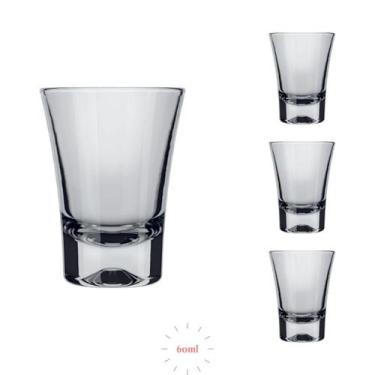 Imagem de Jogo 4 Copos 60ml Ole Dose Redondo Tequila Whisky Vidro - NADIR FIGUER