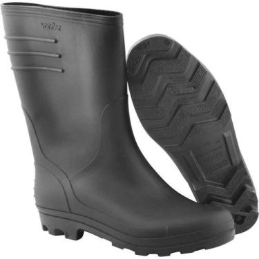 Imagem de Bota de PVC Preta, Cano Médio, sem Forro, 43, Vonder OstenVonder