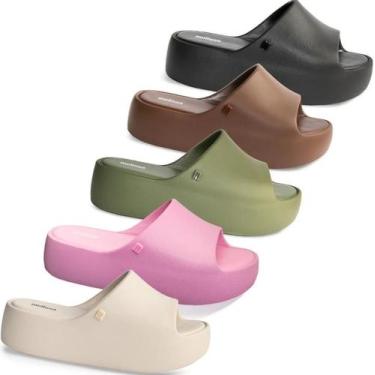 Imagem de Melissa Free Plataforma Chinelo Slide Original 35859, Bordô, 37