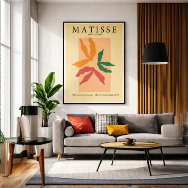 Imagem de Quadro Canvas Vintage Kraft Paper 40x30cm Mold Branca