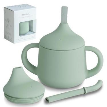 Imagem de Copo de Treinamento Infantil Moonkie 120 ml de Silicone com Canudo