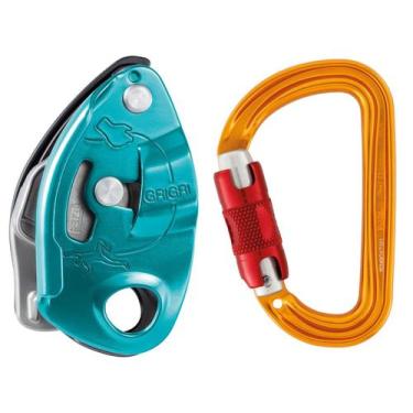 Imagem de Dispositivo de segurança PETZL GRIGRI com mosquetão Sm'D Twist-Lock