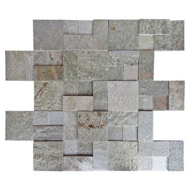 Imagem de Revestimento Pedra Natural - Luzzi 10x10cm, 10x20cm e 20x20cm - Pedra Goiás Verde Premium Verde