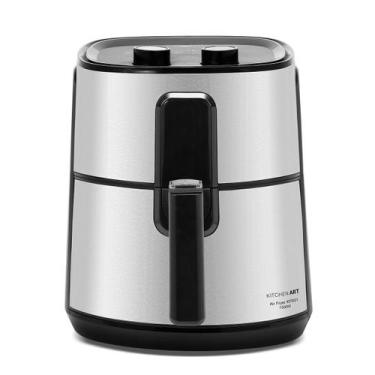 Imagem de Air Fryer Kitchen Art 4,3L Cesto Quadrado 1500W KFR01, Prata e Preto, 
