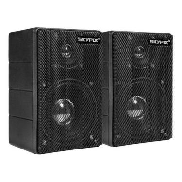 Imagem de Kit 2 Caixa De Som Ambiente Acustica Pb500 4 Pol. 40w Skypix