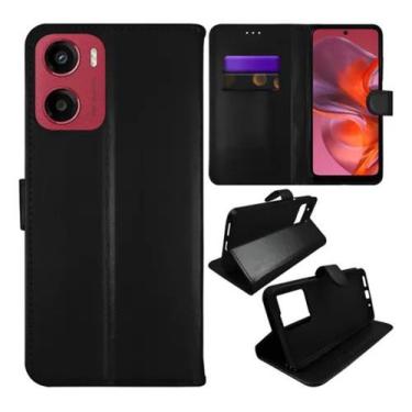 Imagem de Capa Capinha Carteira Estojo Flip Preta Para Moto G05 Xt2523 - LXL