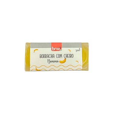 Imagem de Borracha Brw Borracha Colorida com Cheiro de Frutas Aroma Suave Material de Alta Qualidade 1 Unidade Amarelo