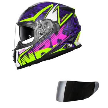 Imagem de Capacete Norisk Soul II Control Preto e Rosa Fosco Mais Viseira Prata 