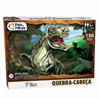 Imagem de Quebra Cabeça Infantil De Dinossauro 150 Peças ATEF - Pais & Filhos