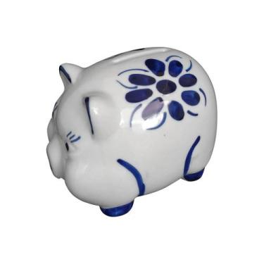 Imagem de Cofre Porquinho de Porcelana - Monte Sião - Pintado a mao - Porcelana 