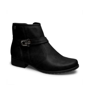 Imagem de Bota Dakota Feminina Salto Cano Curto Palmilha Confort D2183, 35, Pret