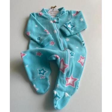 Imagem de Macacão Azul Estampado Estrela Soft - com zíper - Anne Catherine BéBé 