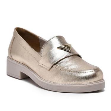 Imagem de Sapato Mocassim Feminino Via Marte 23-16903, Gold, 38