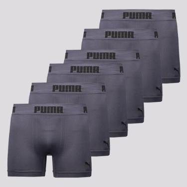 Imagem de Kit 6 Cuecas Boxer Puma Anatomic Sem Costura, P