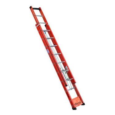 Imagem de Escada Extensível De Fibra De Vidro 12 Degraus Fechada E 19 Aberta 1 P