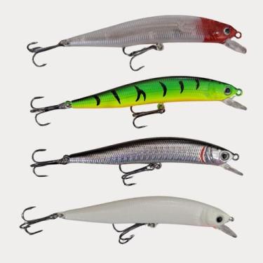 Imagem de Kit 4 Isca Artificial Meia Água 9,8cm Maruri Tucunaré Piranha Robalo 8